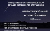 Cena bajo las estrellas en San Lorenzo